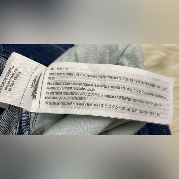 Abercrombie & Fitch The Flare Ultra High Rise Denim Blue Jeans Raw Hem Sz 32/14 - Picture 8 of 8